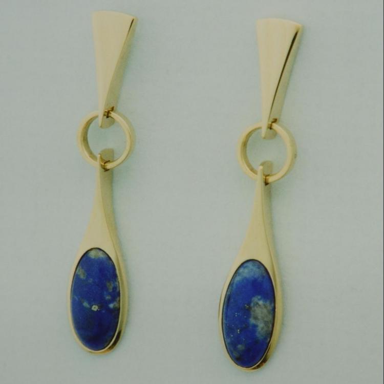 Filigree Lapis Lazuli Earrings Dangle Gold Jewelry | Eredi Jovon Venice